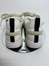 Chanel Beige Knit Sneakers ( 38 /UK 5 )
