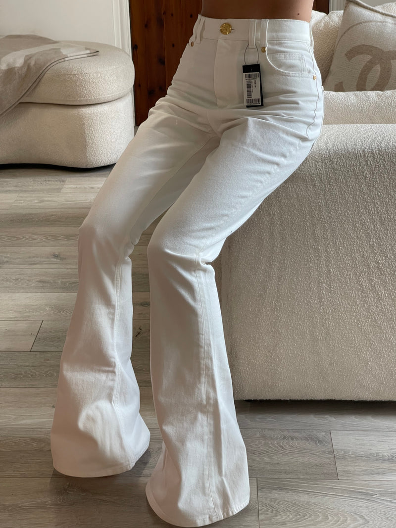 Balmain High Rise Flared Jeans (Size 38/UK 10)