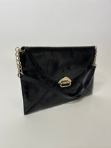 Jimmy Choo Patent Clutch Bag With Chain