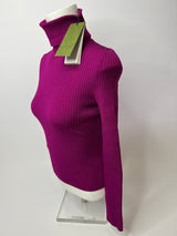 Gucci Purple Knit Turtleneck Jumper (Size S / UK6/8)