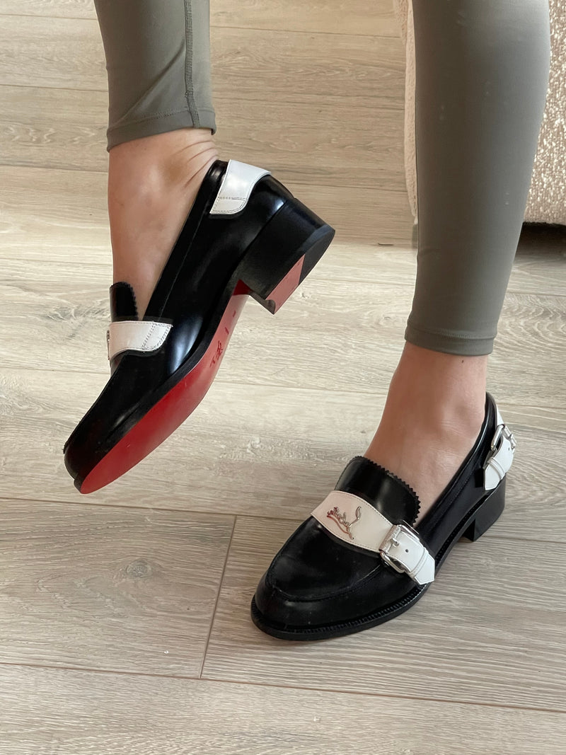 Christian Louboutin Black Monmoc Loafers (Size 38/UK 5 )