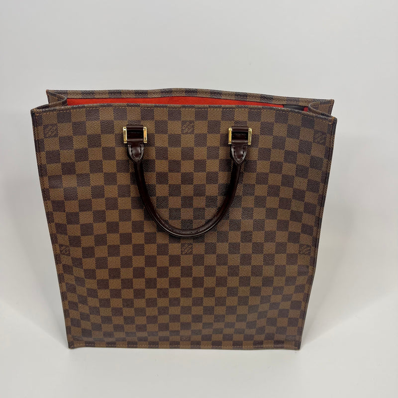 Louis Vuitton Damier Ebene Sac Plat Tote Bag