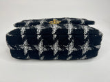 Chanel 19 Maxi In Black & White Tweed Fabric