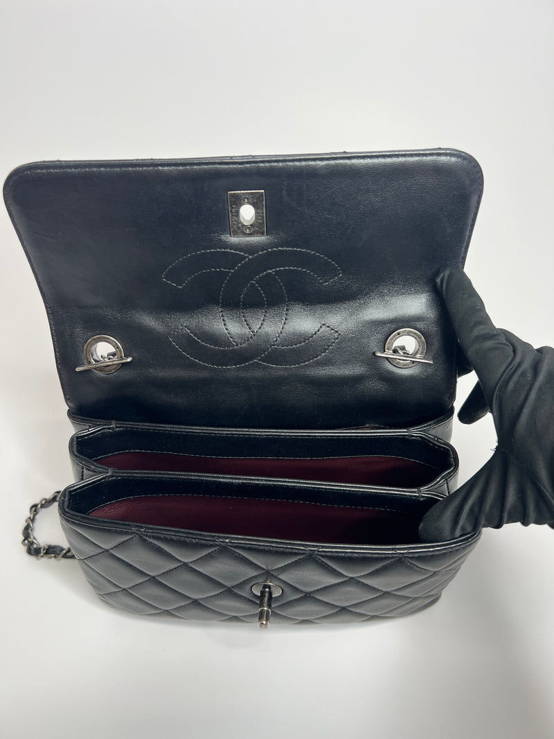Chanel 19 Small In Black Lambskin Leather