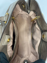 Prada Taupe Leather Shoulder Bag