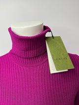 Gucci Purple Knit Turtleneck Jumper (Size S / UK6/8)
