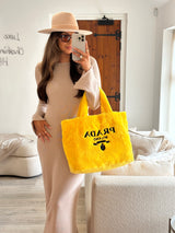 Prada Yellow Terry Tote Shopper
