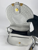 Chloe Small Marcie Saddle Bag In Dove Grey