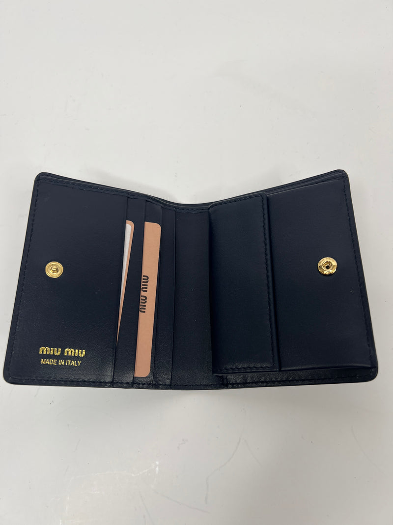 Miu Miu Embossed Monogram bi-fold Wallet