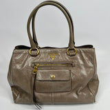 Prada Taupe Leather Shoulder Bag