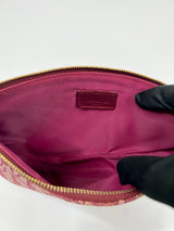 Dior Vintage Saddle Pochette in Red Oblique Canvas