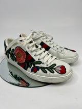 Gucci New Ace Embroidered Floral Trainers (Size 36/UK  3)