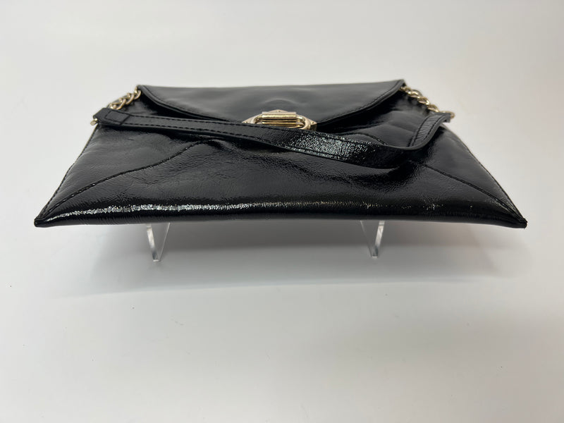 Jimmy Choo Patent Clutch Bag With Chain