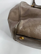 Prada Taupe Leather Shoulder Bag