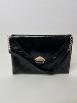 Jimmy Choo Patent Clutch Bag With Chain