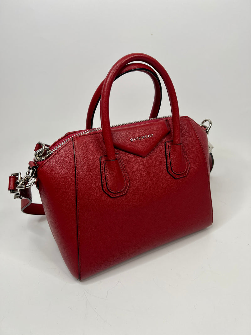 Givenchy Antigona Small In Red Leather
