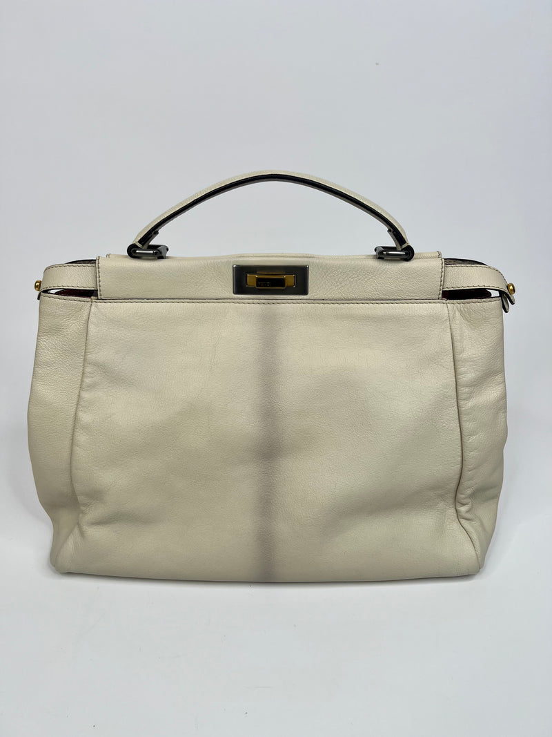 Fendi Peekaboo Neutral Ombre Leather Bag