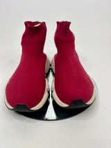 Balenciaga Burgundy Speed Trainers (Size 39/UK 6)