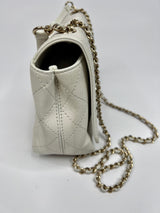 Chanel White Calfskin Casual Trip  Flap Bag