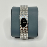 Dior Diorific Houndstooth Watch in Stainless Steel with Black Face
