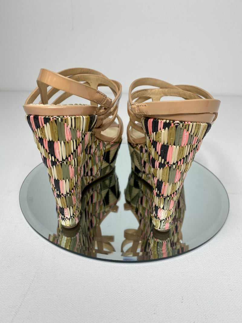 Vera Wang Multi Colour Wedges (Size 39/UK6)