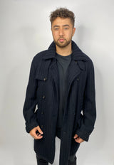 Dolce & Gabbana Black Wool Cardigan/Coat (Size 50)