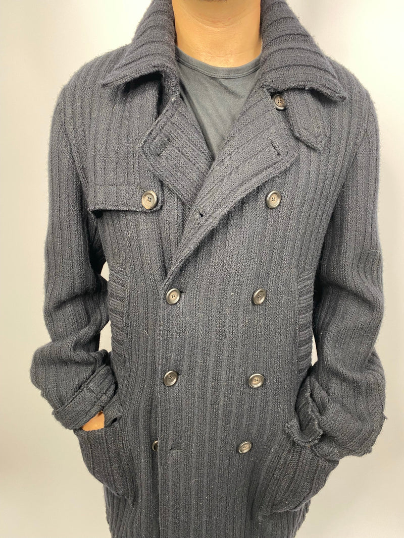 Dolce & Gabbana Black Wool Cardigan/Coat (Size 50)