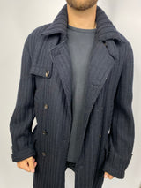 Dolce & Gabbana Black Wool Cardigan/Coat (Size 50)
