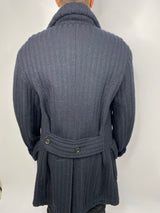 Dolce & Gabbana Black Wool Cardigan/Coat (Size 50)